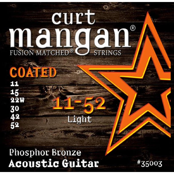 Curt Mangan Phosphor Bronze Coated 11-52 Steel-String Acoustic Guitar Strings von Curt Mangan