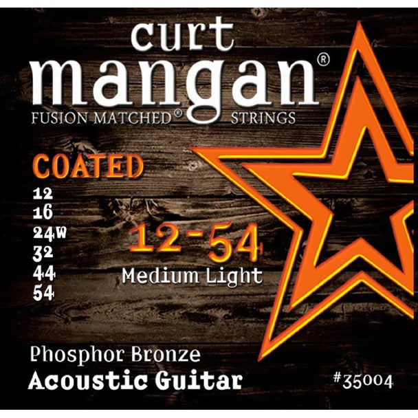 Curt Mangan Phosphor Bronze Coated 12-54 Steel-String Acoustic Guitar Strings von Curt Mangan