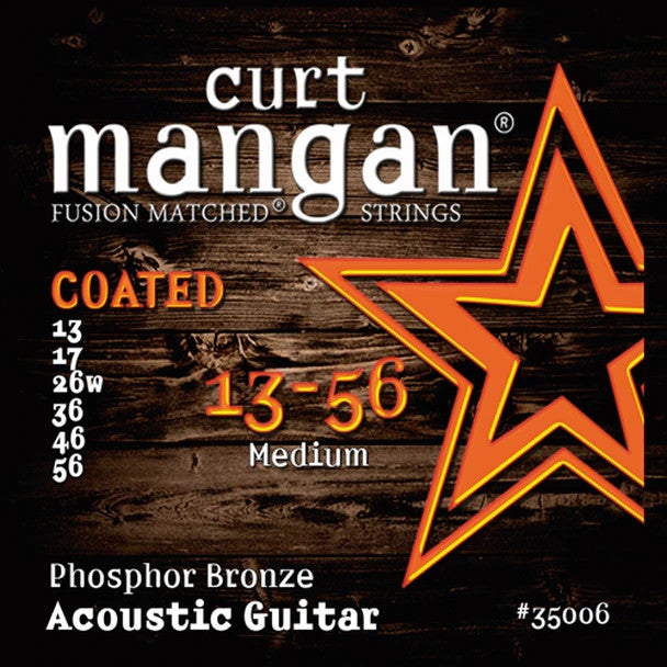 Curt Mangan Phosphor Bronze Coated 13-56 Medium Steel-String Acoustic Guitar Strings Curt Mangan Phosphor Bronze Coated 13-56 Medium Steel-String Acoustic Guitar Strings von Curt Mangan