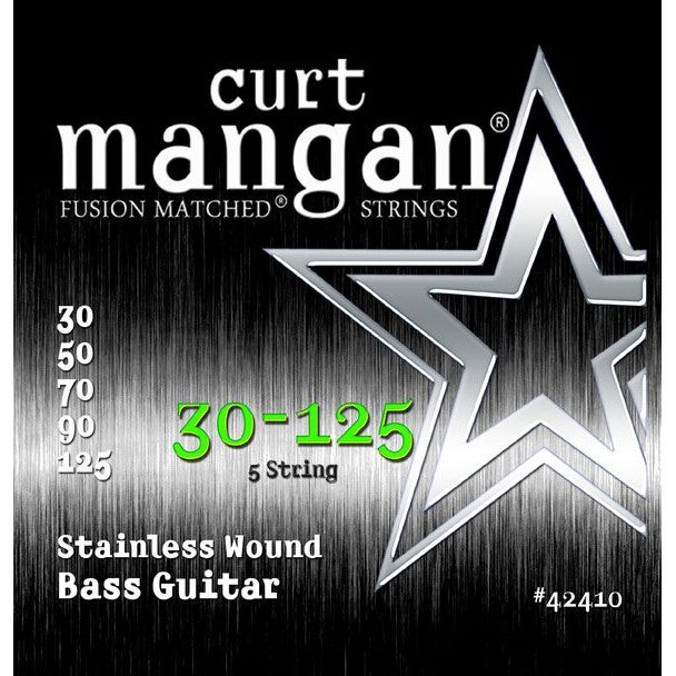 Curt Mangan Stainless 30-125 5-String 5-String Electric Bass Guitar Strings von Curt Mangan