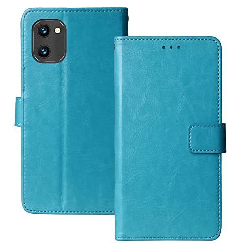 Cuson Flip Leder Tasche Hülle TPU Silikon Für UMIDIGI G1 / C1 / G1 Max / C1 Max / G2 / C2 6.52" Lederhülle Handyhülle Schutzhülle Klapphülle Handytasche Handy Etui Cover Case Abdeckung (Blau) von Cuson