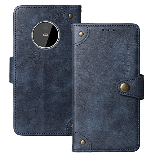 Cuson Retro Flip Blau Echt Leder Tasche Hülle Für Gigaset GX6 6.6" Lederhülle Handyhülle Schutz Handytasche Handy Etui Brieftasche Cover Case Abdeckung von Cuson