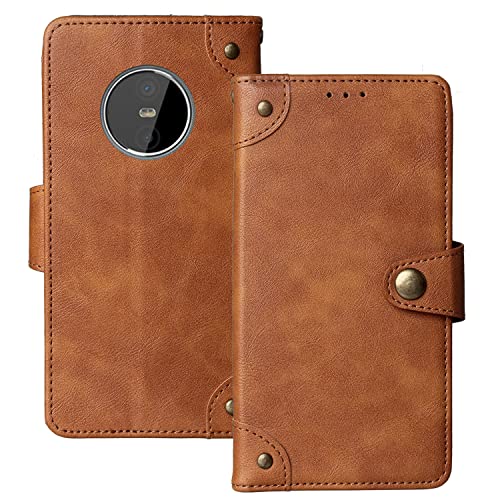 Cuson Retro Flip Braun Echt Leder Tasche Hülle Für Gigaset GX6 6.6" Lederhülle Handyhülle Schutz Handytasche Handy Etui Brieftasche Cover Case Abdeckung von Cuson