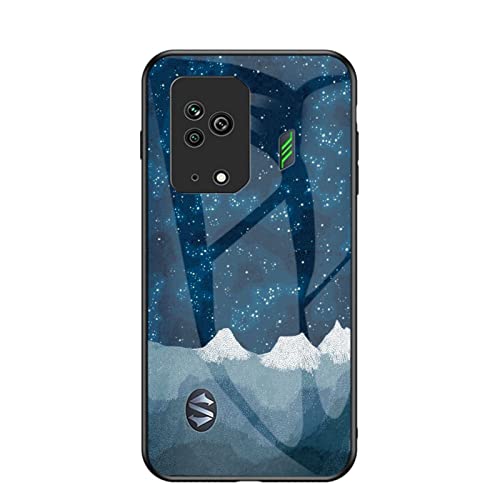 Custodia® Black Shark 5 Hülle,Xiaomi Black Shark 5 Glass Case,Black Shark 5 Stained Glass Cover,Black Shark 5 Gradient Color Case Shell Kompatibel für Xiaomi Black Shark 5 (5) von Custodia