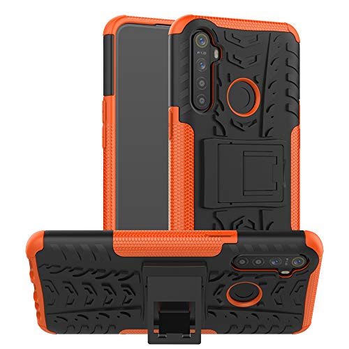 Custodia® Feste Smartphone-Schutzhülle mit Ständer für Oppo Realme 5, Orange, Oppo Realme 5 von Custodia