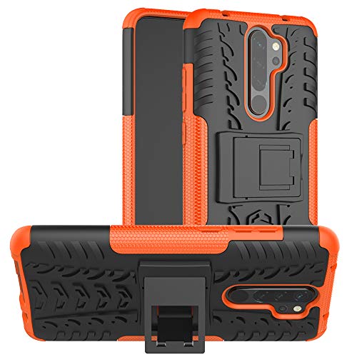 Custodia® Feste Smartphone-Schutzhülle mit Ständer für Xiaomi Redmi Note 8 Pro, Orange, Xiaomi Redmi Note 8 Pro von Custodia