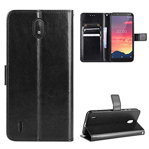 Custodia® Flip Brieftasche Hülle Kompatibel für Nokia C2(Muster 1) von Custodia