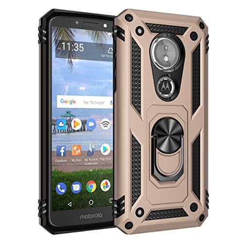 Custodia® Härte Smartphone Hülle mit Ring für Motorola Moto E5, Gold, Motorola Moto E5 von Custodia