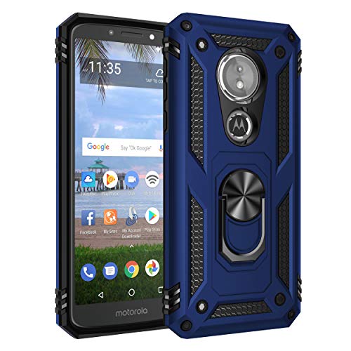 Custodia® Härte Smartphone Hülle mit Ring für Motorola Moto E5, blau, Motorola Moto E5 von Custodia