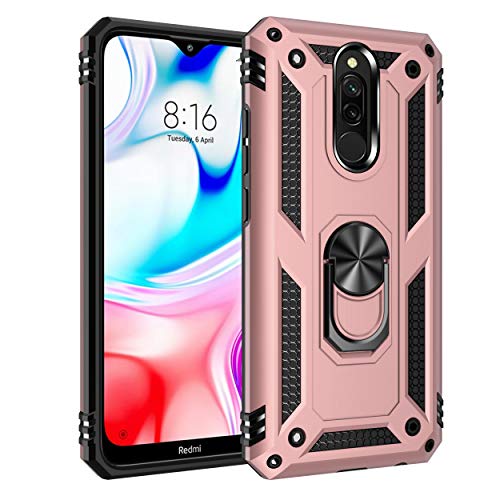 Custodia® Härte Smartphone Hülle mit Ring für Xiaomi Redmi 8, Rose Gold, Xiaomi Redmi 8 von Custodia