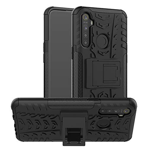 Custodia® Hardness Smartphone-Hülle mit Ständer für Oppo Realme 5, Schwarz, Oppo Realme 5 von Custodia