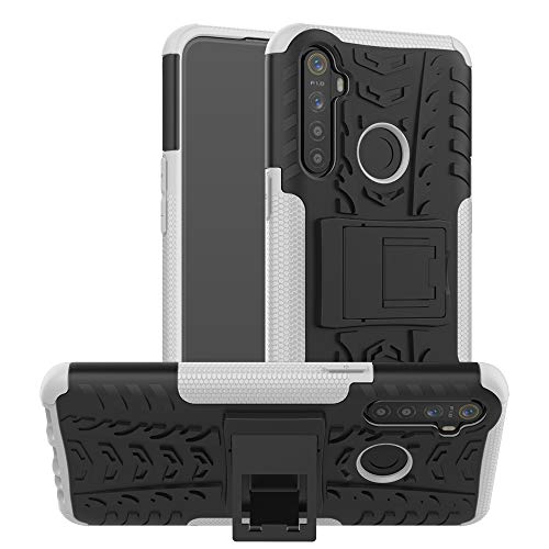 Custodia® Hardness Smartphone-Hülle mit Ständer für Oppo Realme 5, weiß, Oppo Realme 5 von Custodia