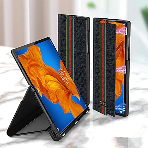 Custodia® Texturen Leder Hülle Folable,Anti Vibration & Anti Fall,Komfortable Grip Full Protection Schild Kompatibel für Huawei Mate Xs (2) von Custodia