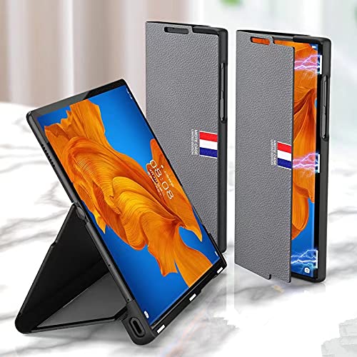 Custodia® Texturen Leder Hülle Folable,Anti Vibration & Anti Fall,Komfortable Grip Full Protection Schild Kompatibel für Huawei Mate Xs (7) von Custodia