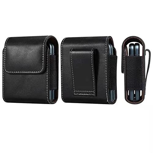Custodia® Z Flip3 Hülle,Z Flip3 Leather Case,Z Flip3 Waist Hanging Case,Z Flip3 360 Degree Rotation Bag Cover für Samsung Galaxy Z Flip3 5G/Flip3 5G/Z Flip/Motorola Razr 5G/Huawei P50 Pocket(3) von Custodia