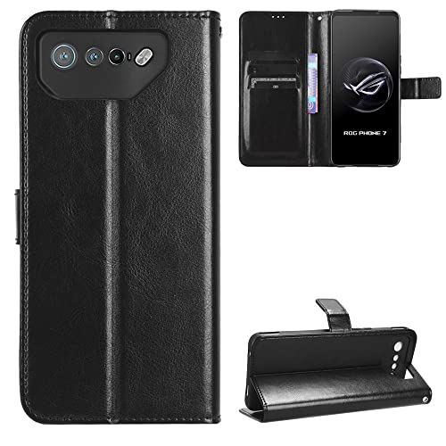 Custodia Flip Geldbörse Leder Hülle für Asus ROG Phone 7 Klapphülle Ständer Wallet Folio Handyhülle Kompatibel für Asus ROG Phone 7(2) von Custodia