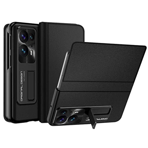 Custodia Flip Hülle für Find N2 Ständer Klapphüllen Magnetic Plain Leder Handyhülle Folio Case Kompatibel für Oppo Find N2(6) von Custodia