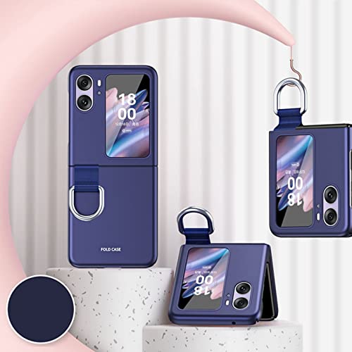 Custodia Hülle für Find N2 Flip Handyhülle mit Ring Bracket,Skin Feel Bumper Slim Case für Oppo Find N2 Flip(2) von Custodia