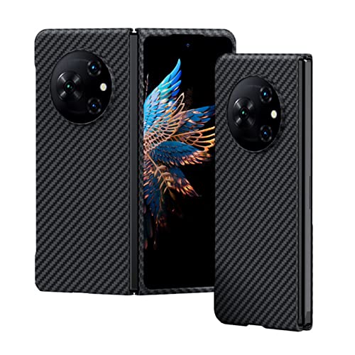 Custodia Hülle für Tecno Phantom V Fold Handyhülle Kohlefaser,Ultra Light Leder Slim Bumper Case für Tecno Phantom V Fold(1) von Custodia