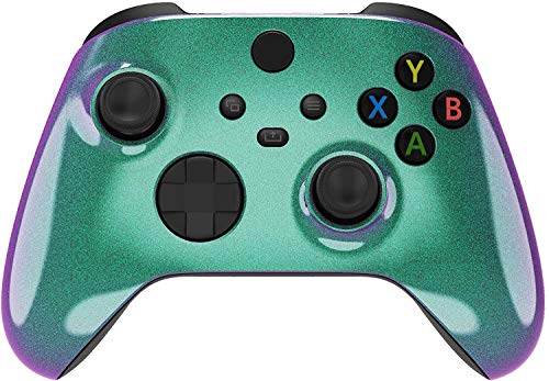 Custom Controllerzz Drahtloser Controller für Microsoft Xbox Serie X/S & Xbox One - Custom Xbox Serie X/S (X/S Grün & Lila Chameleon) von Custom Controllerzz