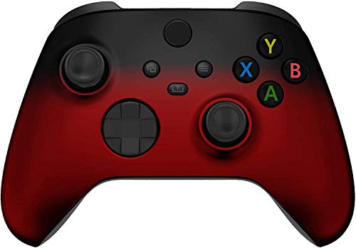 Custom Controllerzz Drahtloser Controller für Microsoft Xbox Serie X/S & Xbox One – Custom Xbox Serie X/S (X/S Rot & Schwarz Fade) von Custom Controllerzz