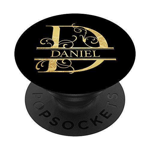 Goldener eleganter Stil Daniel Name PopSockets mit austauschbarem PopGrip von Custom Name Gifts By Luiza