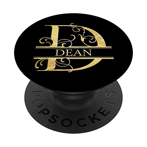 Goldener eleganter Stil Dean Name PopSockets mit austauschbarem PopGrip von Custom Name Gifts By Luiza