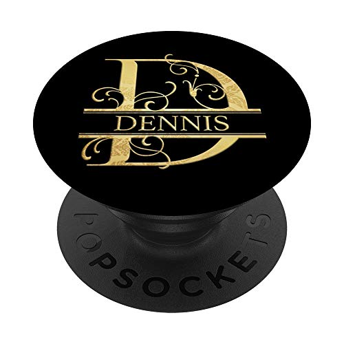 Goldener eleganter Stil Dennis Name PopSockets mit austauschbarem PopGrip von Custom Name Gifts By Luiza