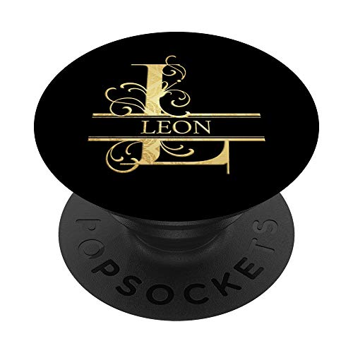 Leon Name Personifiziertes Geschenk - PopSockets Ausziehbarer Sockel und Griff für Smartphones und Tablets von Custom Name Gifts By Luiza
