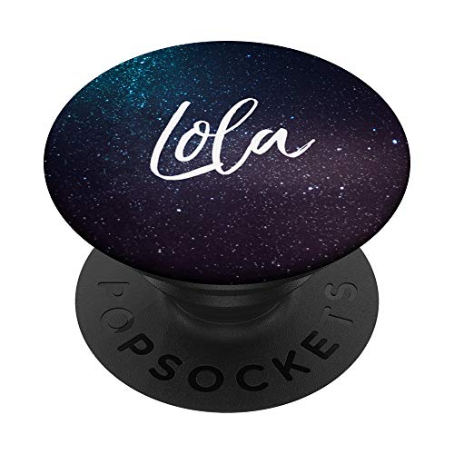 Lola Name Personalisiertes Mädchen-Geschenk niedlicher Geburtstag schwarz Girly PopSockets mit austauschbarem PopGrip Lola Name Personalisiertes Mädchen-Geschenk niedlicher Geburtstag schwarz Girly PopSockets mit austauschbarem PopGrip von Custom Name Gifts Tags for Women