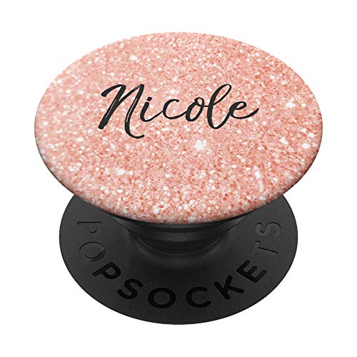 Nicole Name persönliches Geburtstagsmädchen-Universum rosa süßes Geschenk PopSockets mit austauschbarem PopGrip von Custom Name Gifts Tags for Women