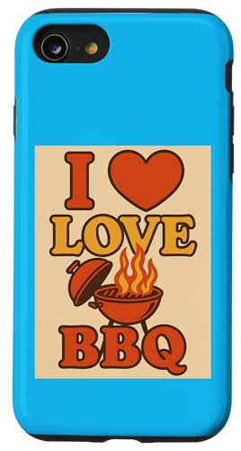 Ich liebe BBQ Cooking Grill, lustiges Geschenk Hülle für iPhone SE (2020) / 7 / 8 von Custom Print Me