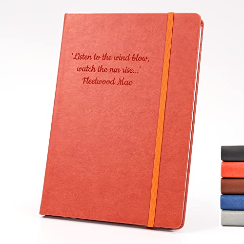 CustomDesign.Shop Personalisiertes Hardcover-Notizbuch | Schaffen Sie EIN ganz einzigartiges Geschenk | Lasergravierte Geschenkidee - A4, Orange von CustomDesign.Shop