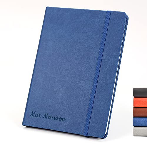 CustomDesign.Shop Personalisiertes Hardcover-Notizbuch | Schaffen Sie ein ganz einzigartiges Geschenk | Lasergravierte Geschenkidee - A5, Blau von CustomDesign.Shop