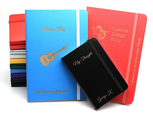 Personalisiertes Hardcover-Notizbuch | Schaffen Sie ein ganz einzigartiges Geschenk | Lasergravierte Geschenkidee - A6, Schwarz von CustomDesign.Shop