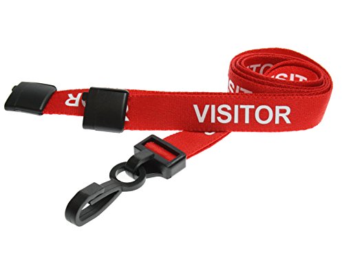 Customcard Ltd ® 10 Stück Lanyards, Kunststoff, mit Aufschrift "Visitor", für Besucher, Buttons &Visitor Karte Halter von Customcard ltd