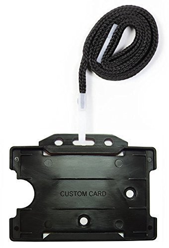 Trageband und Ausweiskartenhalter, Schwarz von Customcard ltd