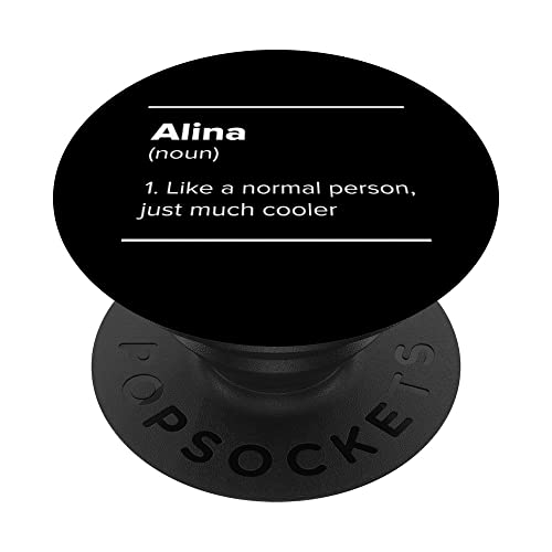 Alina Definition Lustiger Name PopSockets mit austauschbarem PopGrip von Customized Unique Family Humor Outfit