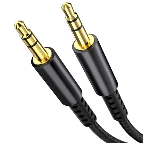 Aux Kabel,Audio Kabel 3,5mm Klinke auf Klinke Stereo klinkenkabel 3,5 [1,2M] Nylon Geflochtenes Klinkenkabel für Autoradio,Kopfhörer,PC,Handy,Tablet,Stereoanlage,MP3/MP4 Player,Lautsprecher Schwarz von Cuszwee