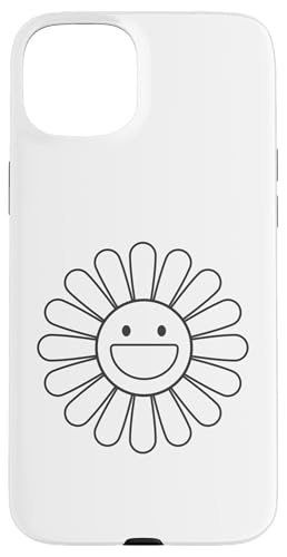 70er Jahre Lächeln Gesicht Blumenhemd Happy Peace Smiling Face Flower Hülle für iPhone 15 Plus von Cute 80s Smile Happy Tee