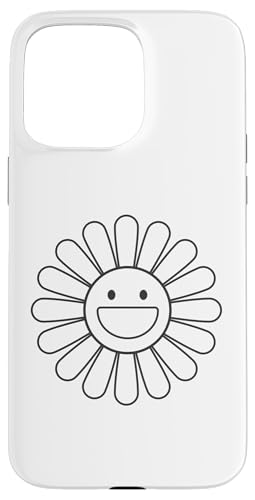 70er Jahre Lächeln Gesicht Blumenhemd Happy Peace Smiling Face Flower Hülle für iPhone 15 Pro Max von Cute 80s Smile Happy Tee