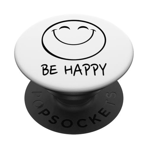 Be Happy Smile Face T-Shirt Happy Smiling Face Positiv PopSockets Klebender PopGrip Be Happy Smile Face T-Shirt Happy Smiling Face Positiv PopSockets Klebender PopGrip von Cute 80s Smile Happy Tee