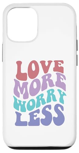 Love More Worry Less Cute Groovy Retro positive Typografie Hülle für iPhone 12/12 Pro Love More Worry Less Cute Groovy Retro positive Typografie Hülle für iPhone 12/12 Pro von Cute 80s Smile Happy Tee