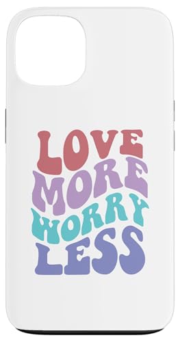 Love More Worry Less Cute Groovy Retro positive Typografie Hülle für iPhone 13 Love More Worry Less Cute Groovy Retro positive Typografie Hülle für iPhone 13 von Cute 80s Smile Happy Tee