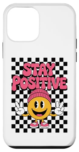 Stay Positive Happy Face Peace Zeichen Kariert Groovy Retro Hülle für iPhone 12 mini Stay Positive Happy Face Peace Zeichen Kariert Groovy Retro Hülle für iPhone 12 mini von Cute 80s Smile Happy Tee