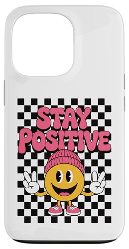 Stay Positive Happy Face Peace Zeichen Kariert Groovy Retro Hülle für iPhone 13 Pro Stay Positive Happy Face Peace Zeichen Kariert Groovy Retro Hülle für iPhone 13 Pro von Cute 80s Smile Happy Tee