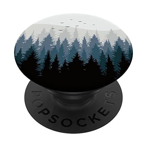 Pine Tree Mountain Forest Muster Wildnis Landschaft PopSockets mit austauschbarem PopGrip von Cute Accessories And Funny Stuffs