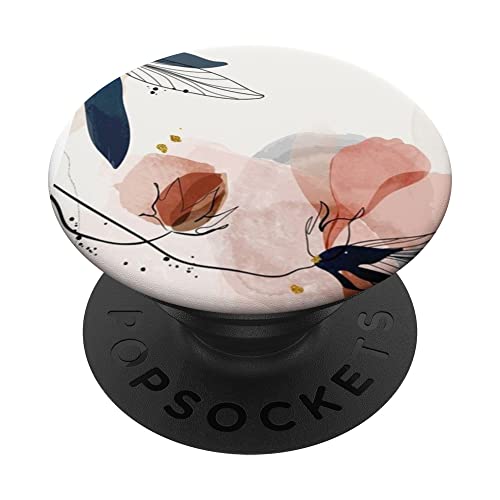 Ästhetisches süßes Boho-Blumenmuster, Beige, Rosa, Weiß, Blau PopSockets mit austauschbarem PopGrip von Cute Accessories Art Gifts for Women and Men