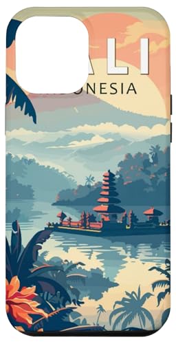 Bali Sonnenuntergang Landschaft Tropische Blumen Tempel Reisende Geschenk Hülle für iPhone 12 Pro Max von Cute Accessories Art Gifts for Women and Men