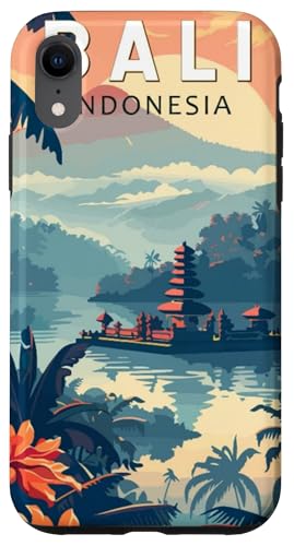 Bali Sonnenuntergang Landschaft Tropische Blumen Tempel Reisende Geschenk Hülle für iPhone XR von Cute Accessories Art Gifts for Women and Men
